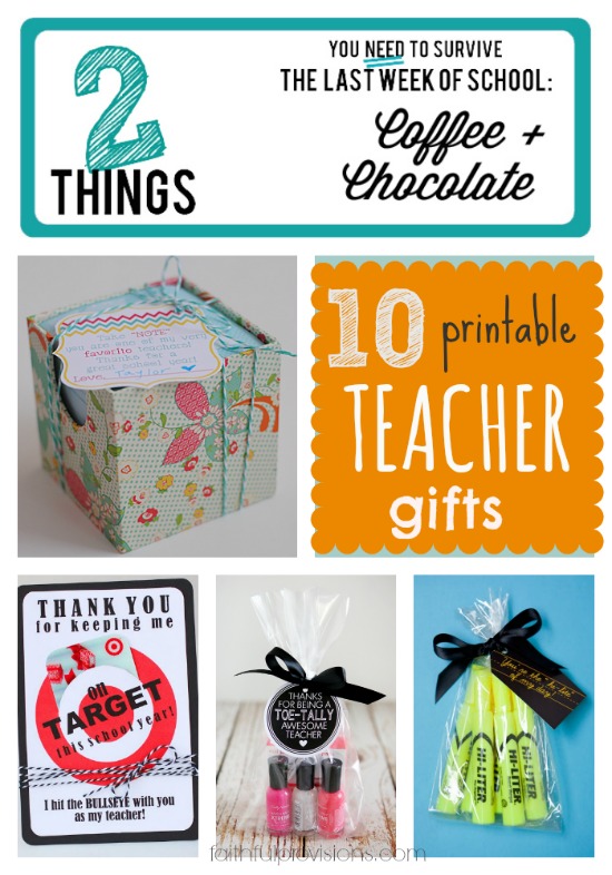 Printable Teacher Gifts