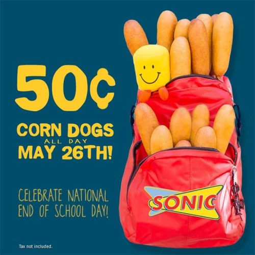 Sonic End of School Corn Dogs