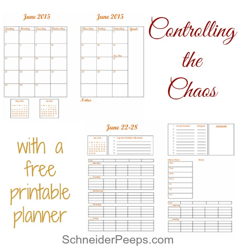 Free June  Printable Planner Pages