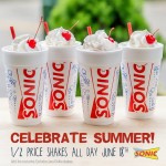 Half Priced Shakes at Sonic {June 18th, 2015}