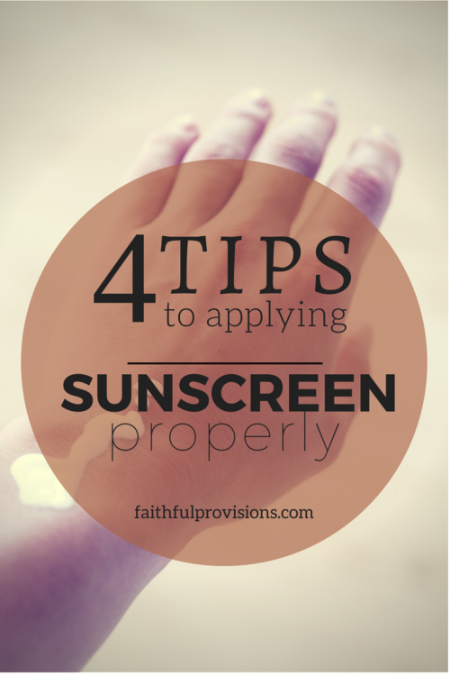 4 Tips to Apply Sunscreen