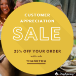 DaySpring Extra 25% off Customer Appreciation Sale