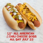 $1.00 All-American & Chili Cheese Dogs at Sonic