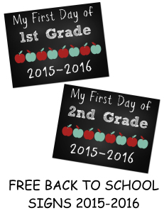 Fist Day of School Signs