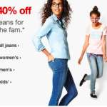 Target: 40% off Jeans