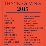 Stores Closed ON Thanksgiving Day 2015