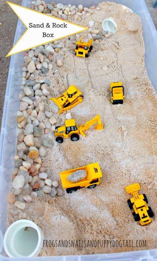 DIY Sand and Rock Box for kids 