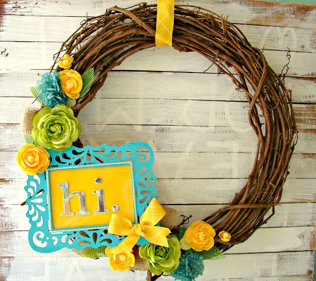 Picture frame wreath